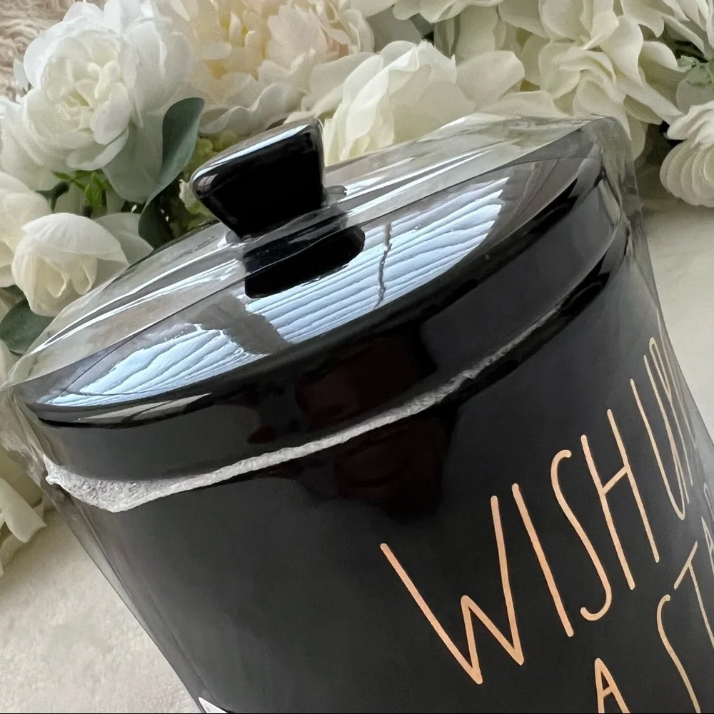 ❌SOLD❌ Rae Dunn | NWT WISH UPON A STAR Ceramic Canister in Black and Gold - Picture 8 of 13